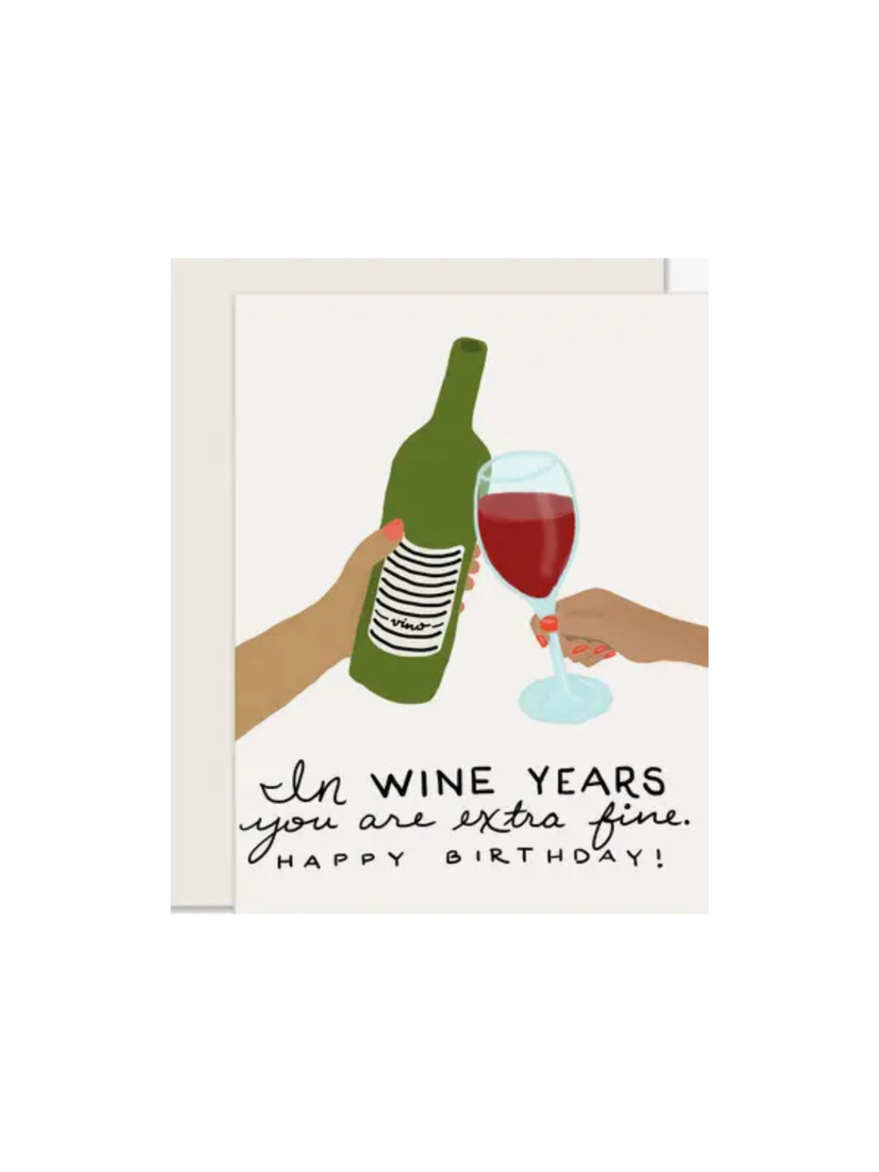 Cute Wine Glass | Greeting Card