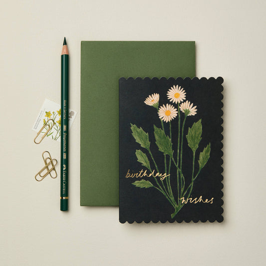 Botanical Daisy 'Birthday Wishes' Card