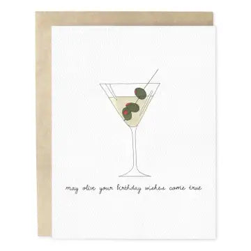 Olive Birthday Wishes Martini Card