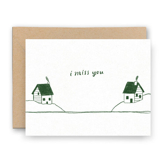 I Miss You From Afar Letterpress Card