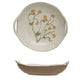 Stoneware Bowl w/ Handles & Botanicals