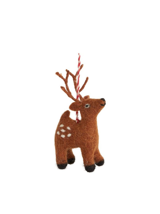 Trudy Reindeer Felt Ornament