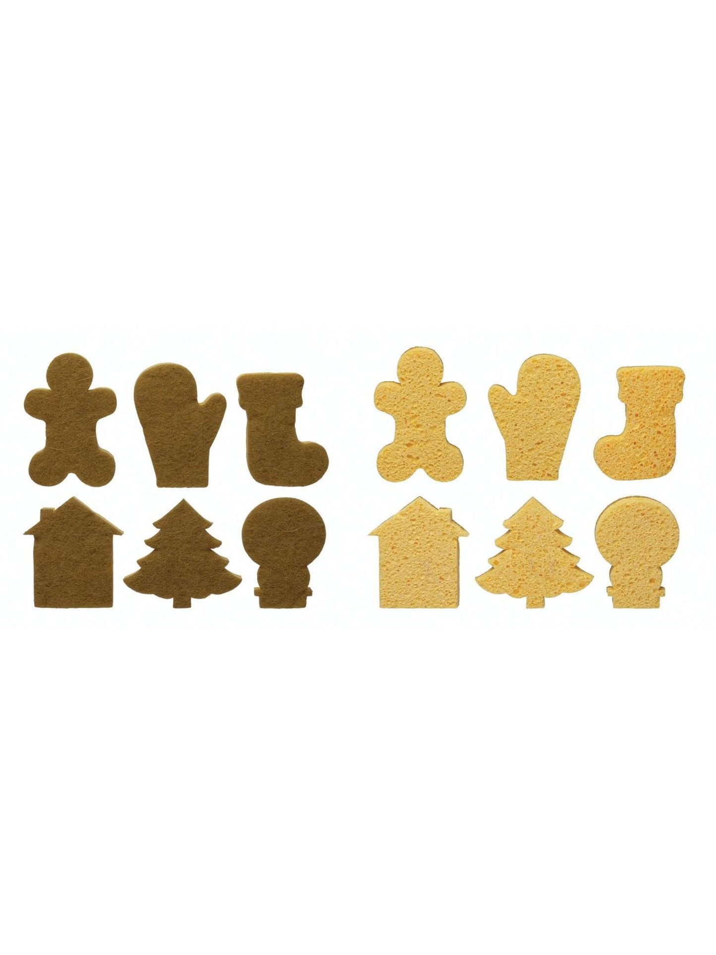Two-Sided Sisal and Cellulose Holiday Icon Shaped Sponge