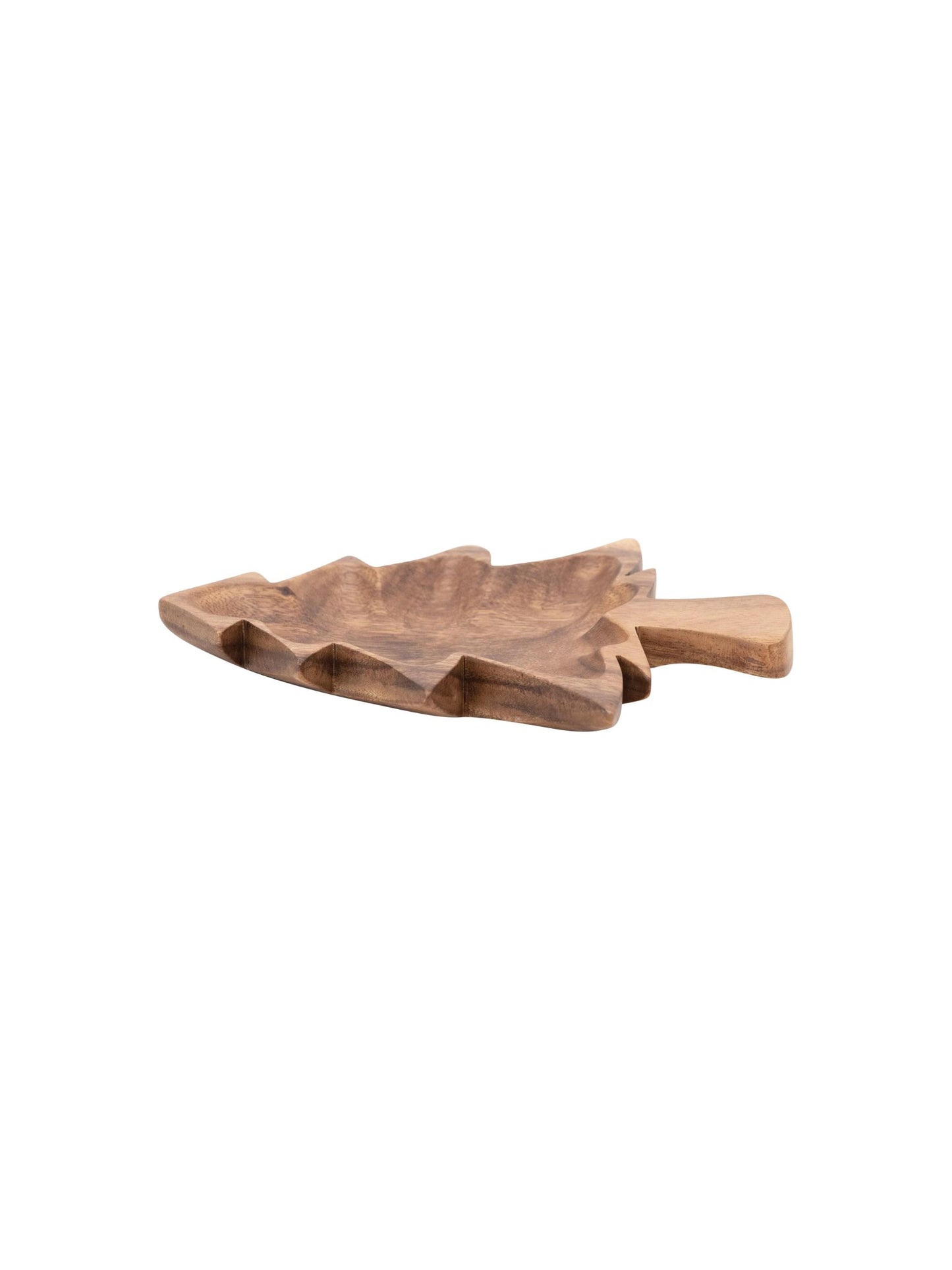 Acacia Wood Christmas Tree Shaped Bowl