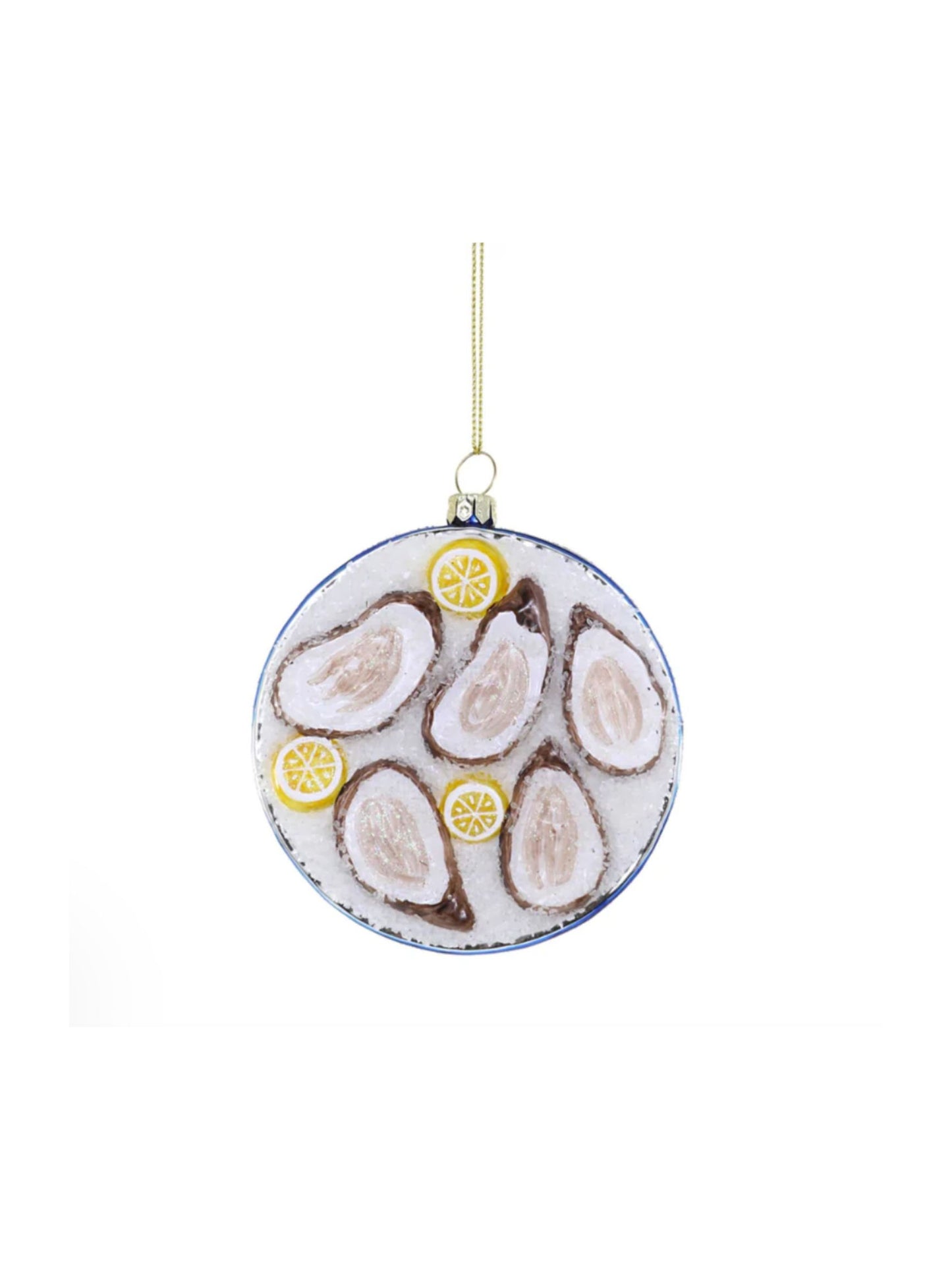 Plated Oyster On Ice Ornament