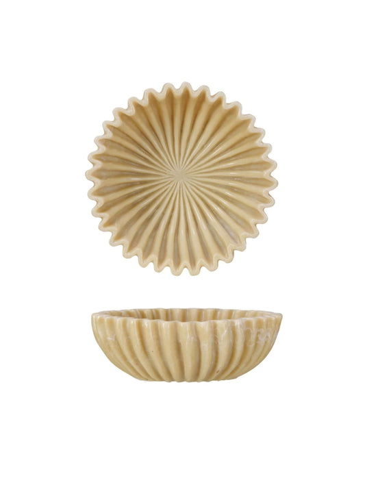 Decorative Resin Pleated Bowl