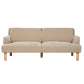 Velvet Upholstered Sofa w/ Oak Wood Legs (PICK UP ONLY)