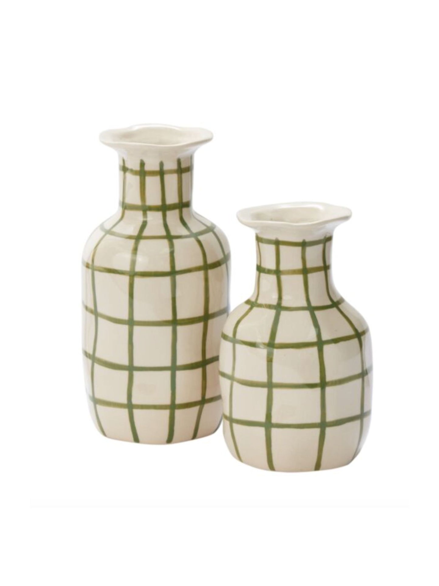 Green Grid Vase