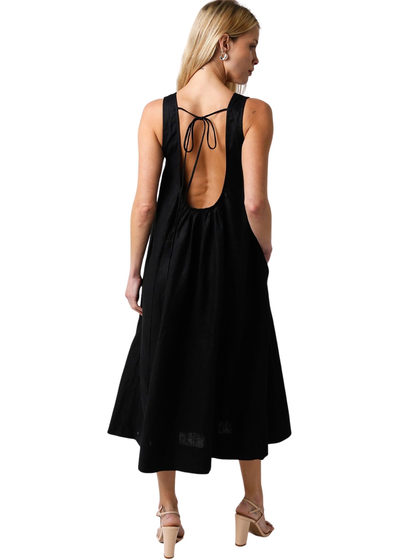 Danish Black Linen Dress
