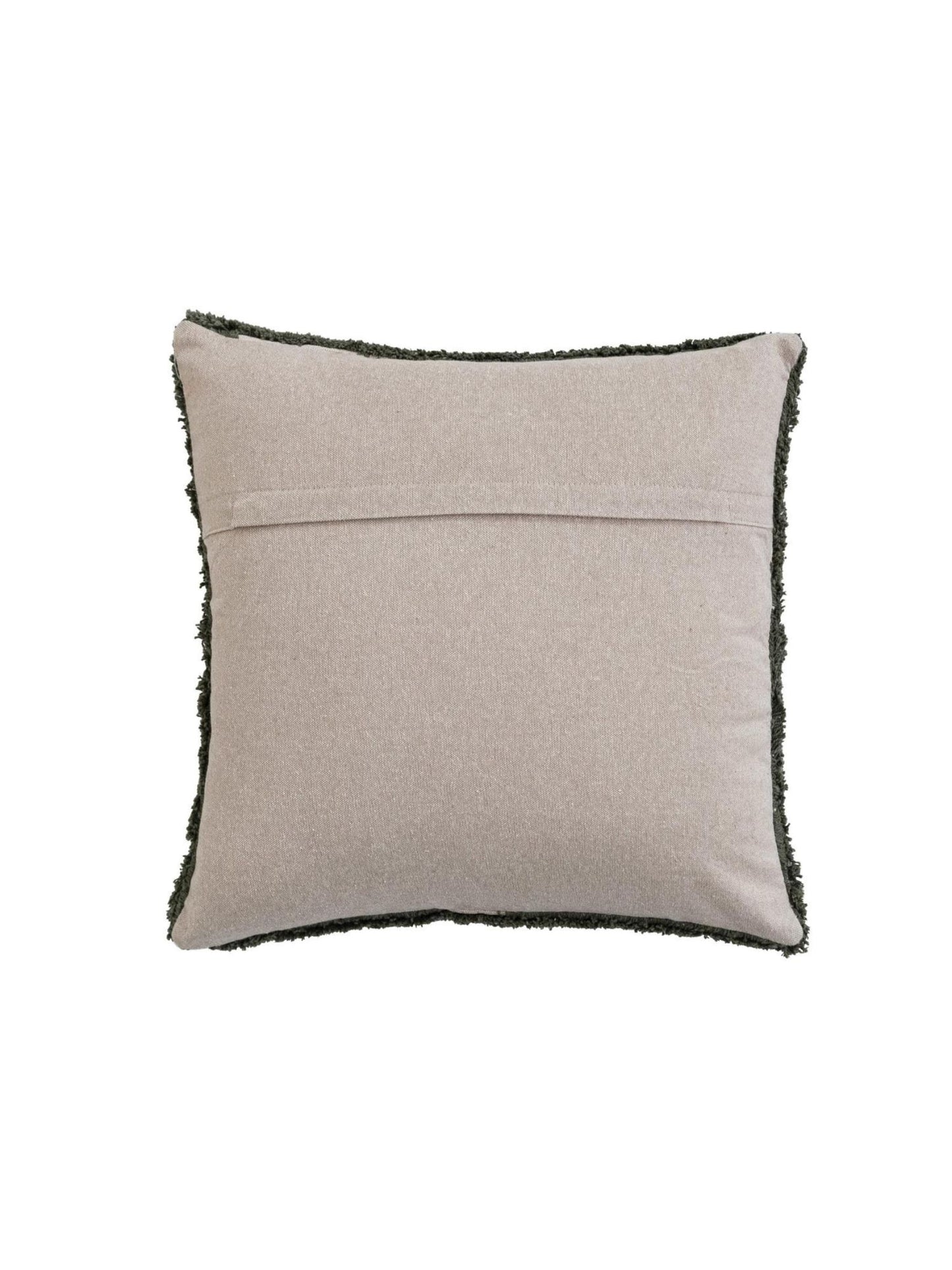 18" Square Tufted Pillow w/ Chambray Back