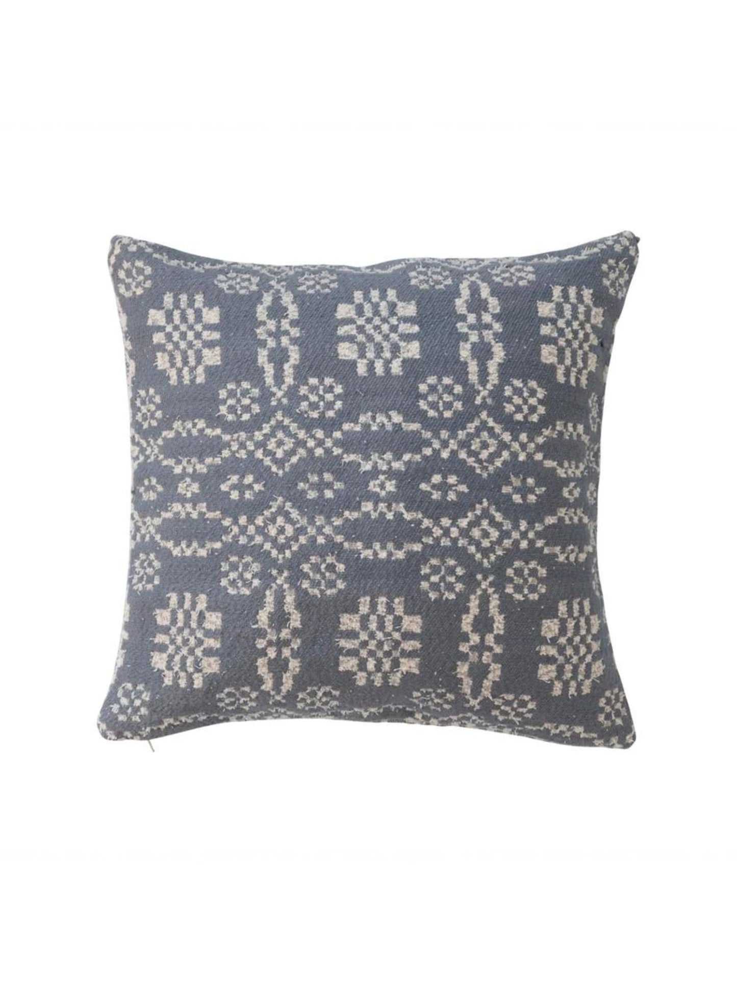 20" Woven Cotton Jacquard Pillow