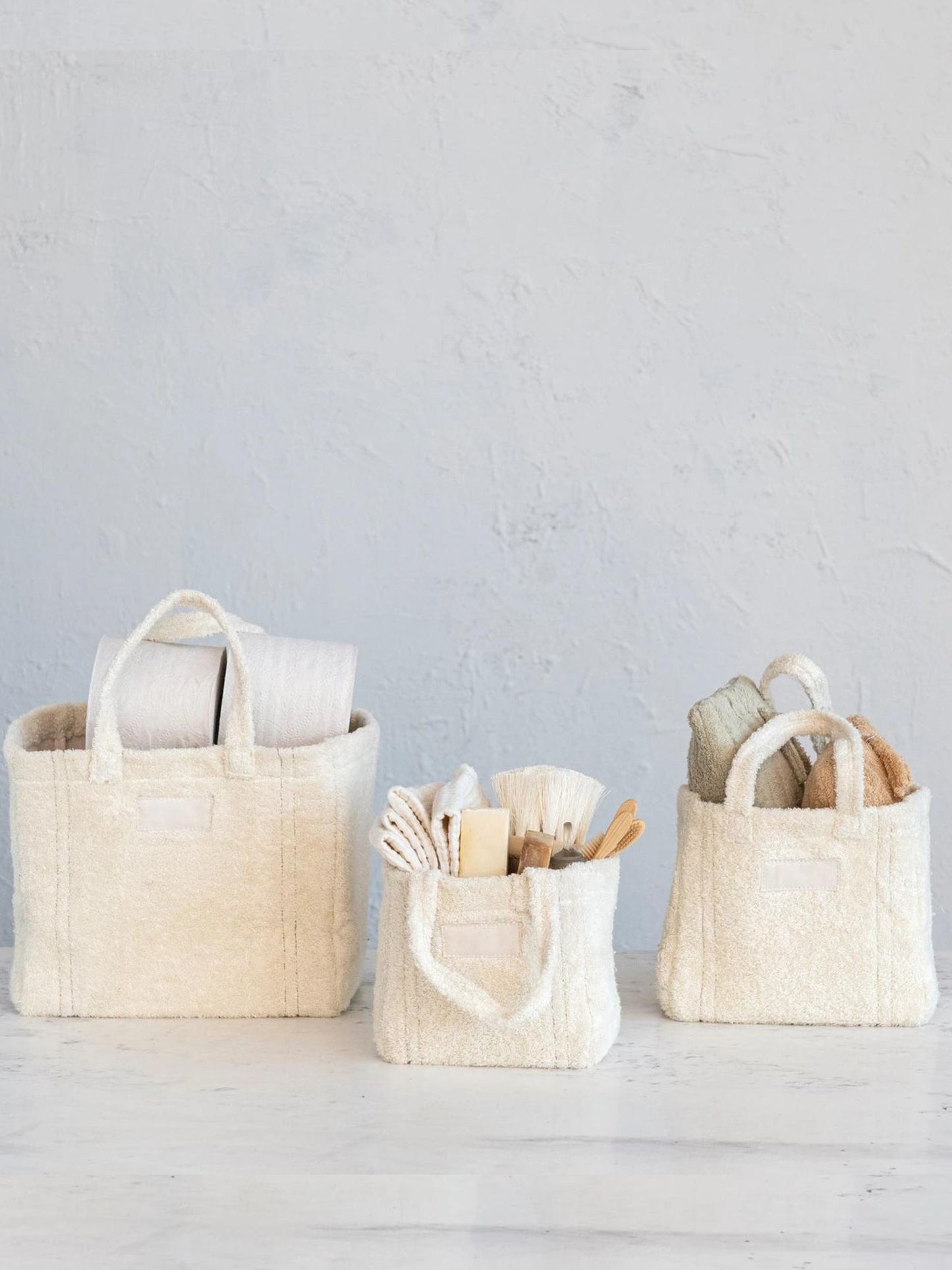 Cotton Terry Tote Bags w/ Handles