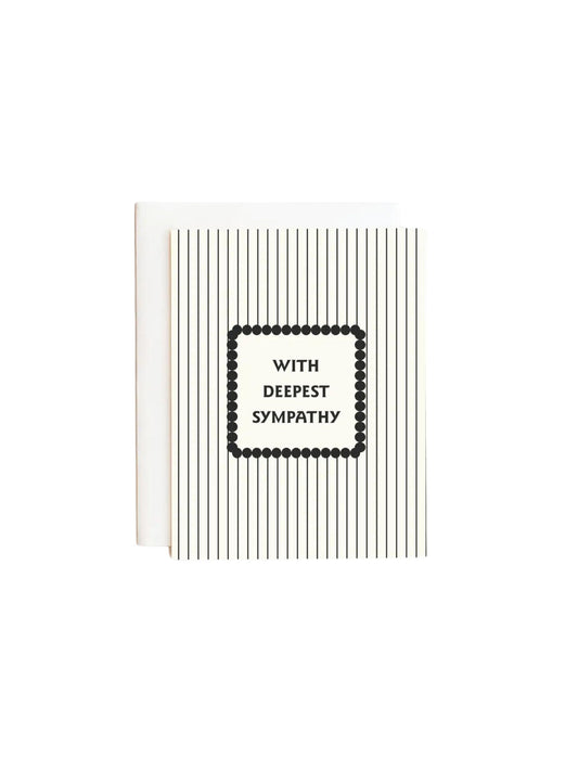 With Deep Sympathy Stripe Card