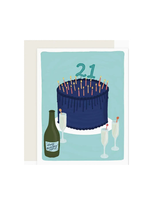 21 Cake Card