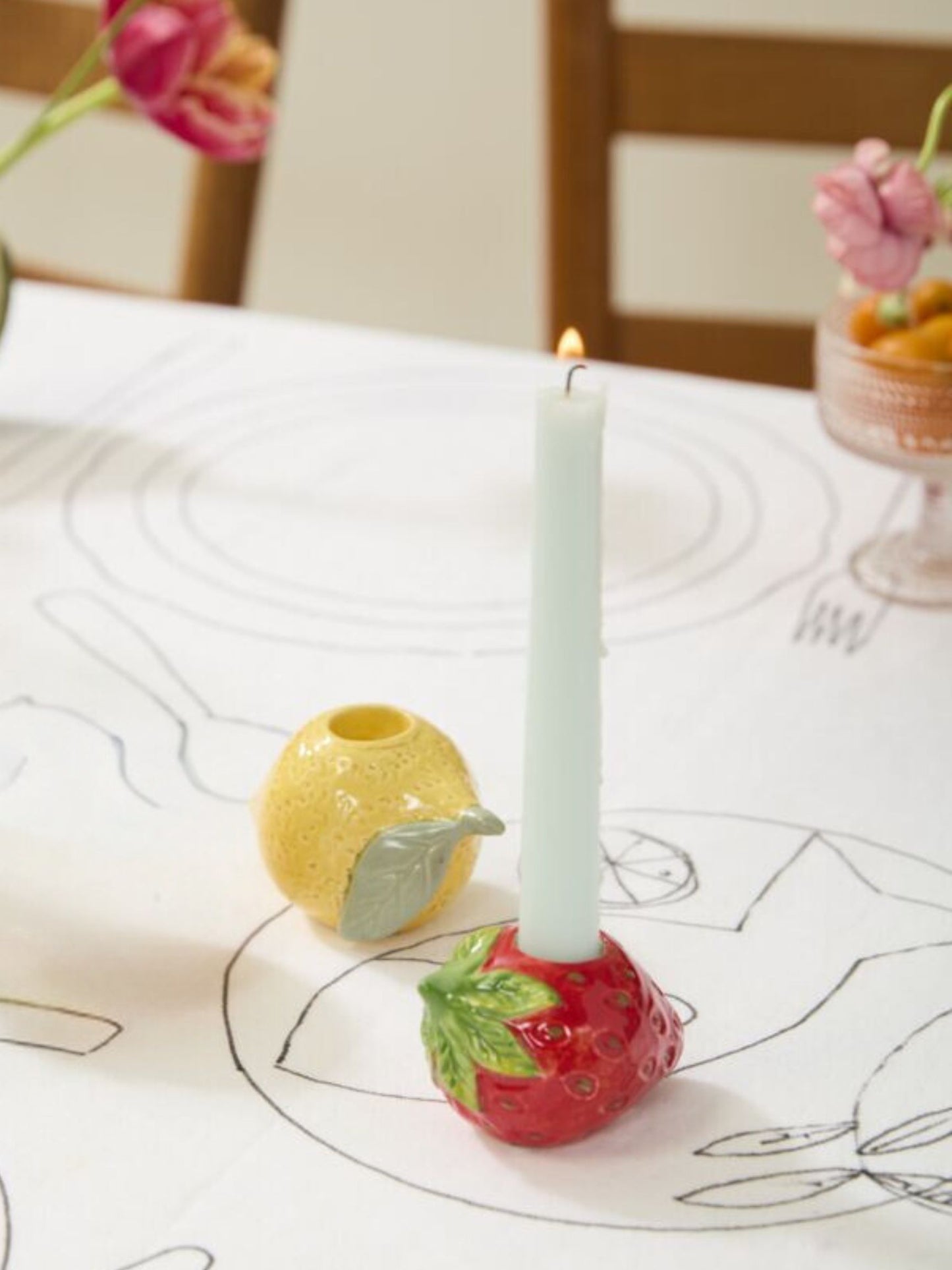 Fresh Cut Fruit Candleholder