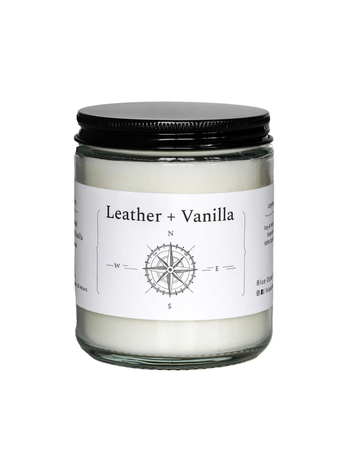 Leather and Vanilla Jar Candle