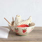 Painted Stoneware Bowl w/ Strawberries