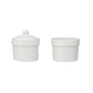 Stoneware Stackable Pinch Pots w/ Lid