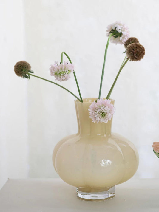 Glass Pleated Vase (Pick-Up ONLY)