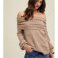 Mocha Off Shoulder Sweater