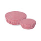 Red Gingham Bowl Covers Set of 2