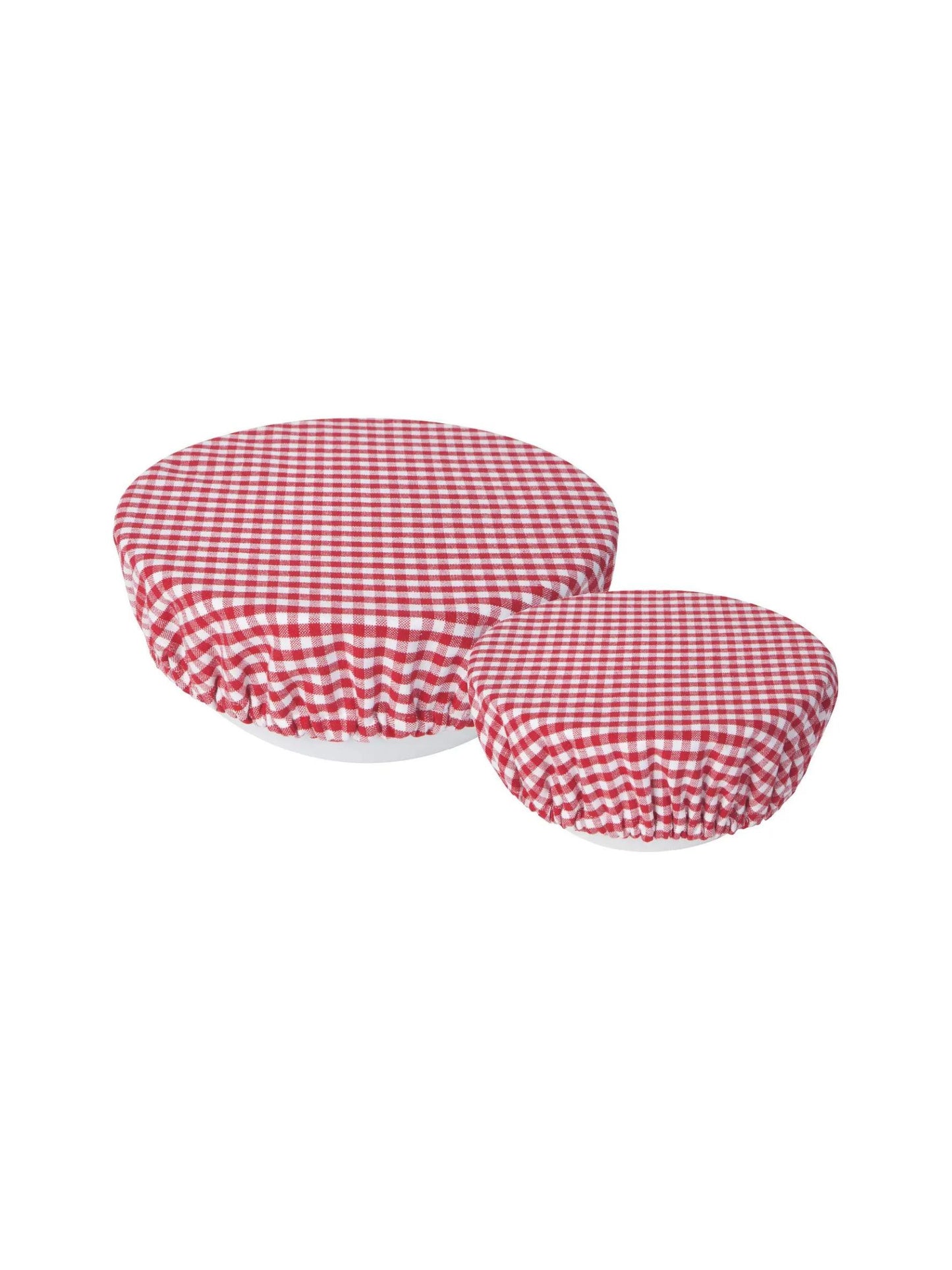 Red Gingham Bowl Covers Set of 2