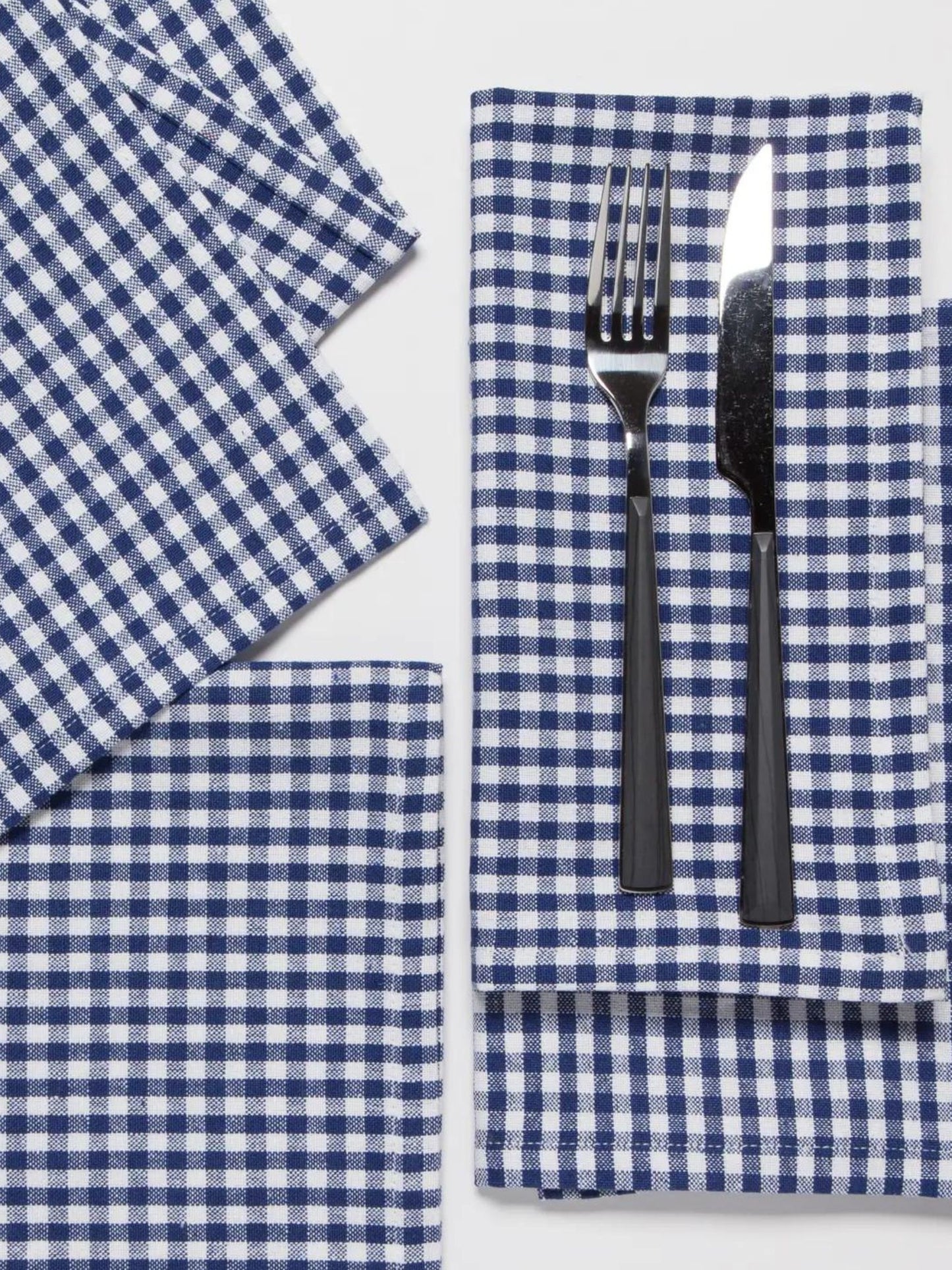 Recycled Cotton Gingham Napkins Set of 4