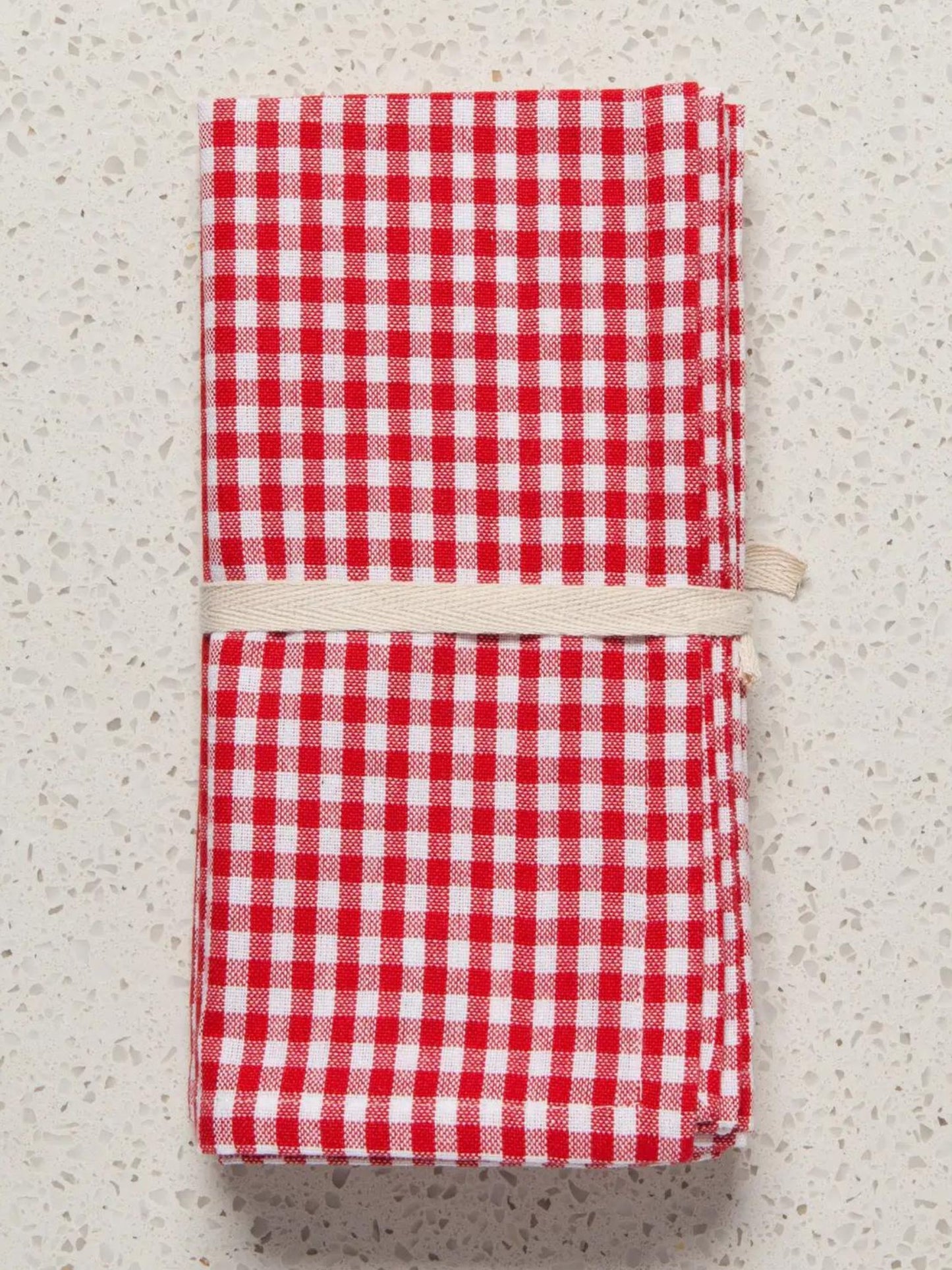 Recycled Cotton Gingham Napkins Set of 4