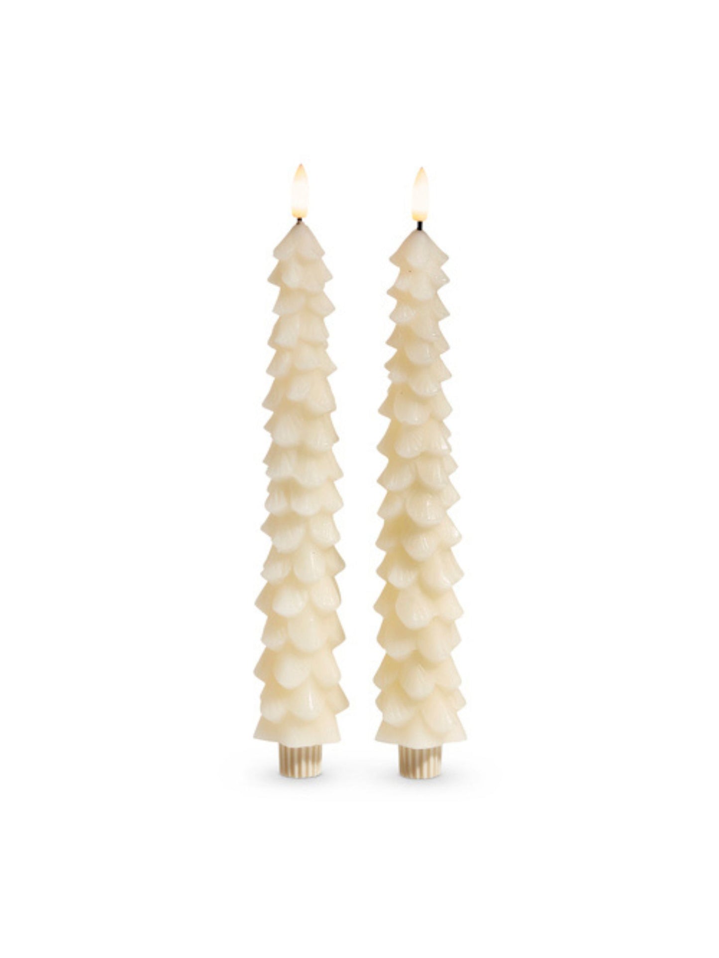 Battery Operated Ivory Tree Taper Candles