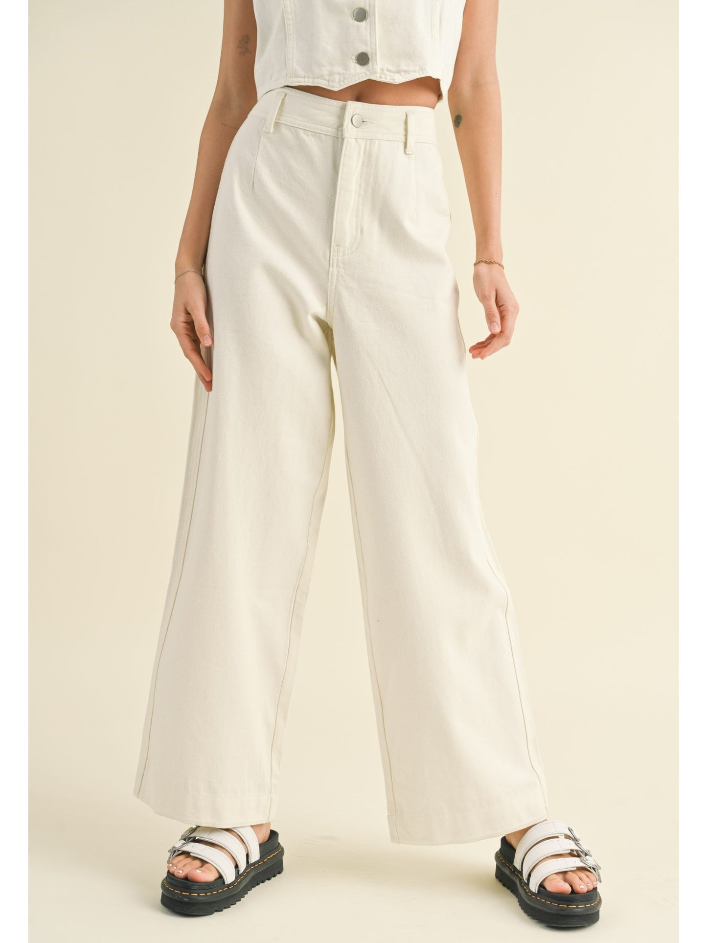 White Wash Denim Bottoms