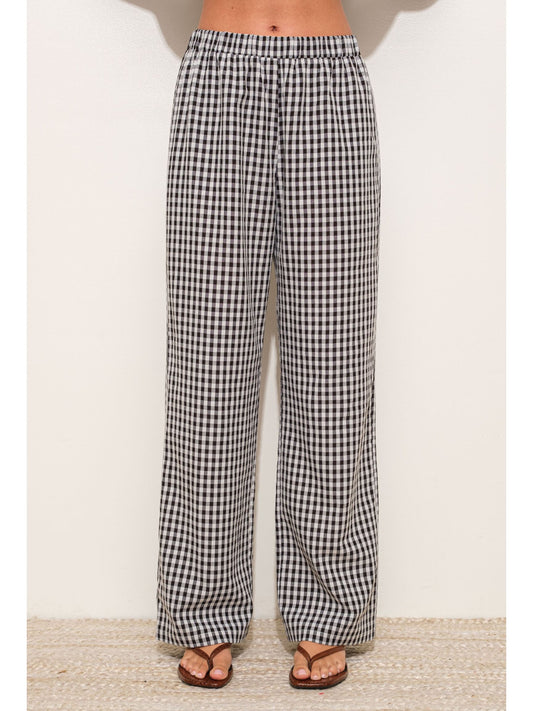 Black Gingham Bottoms