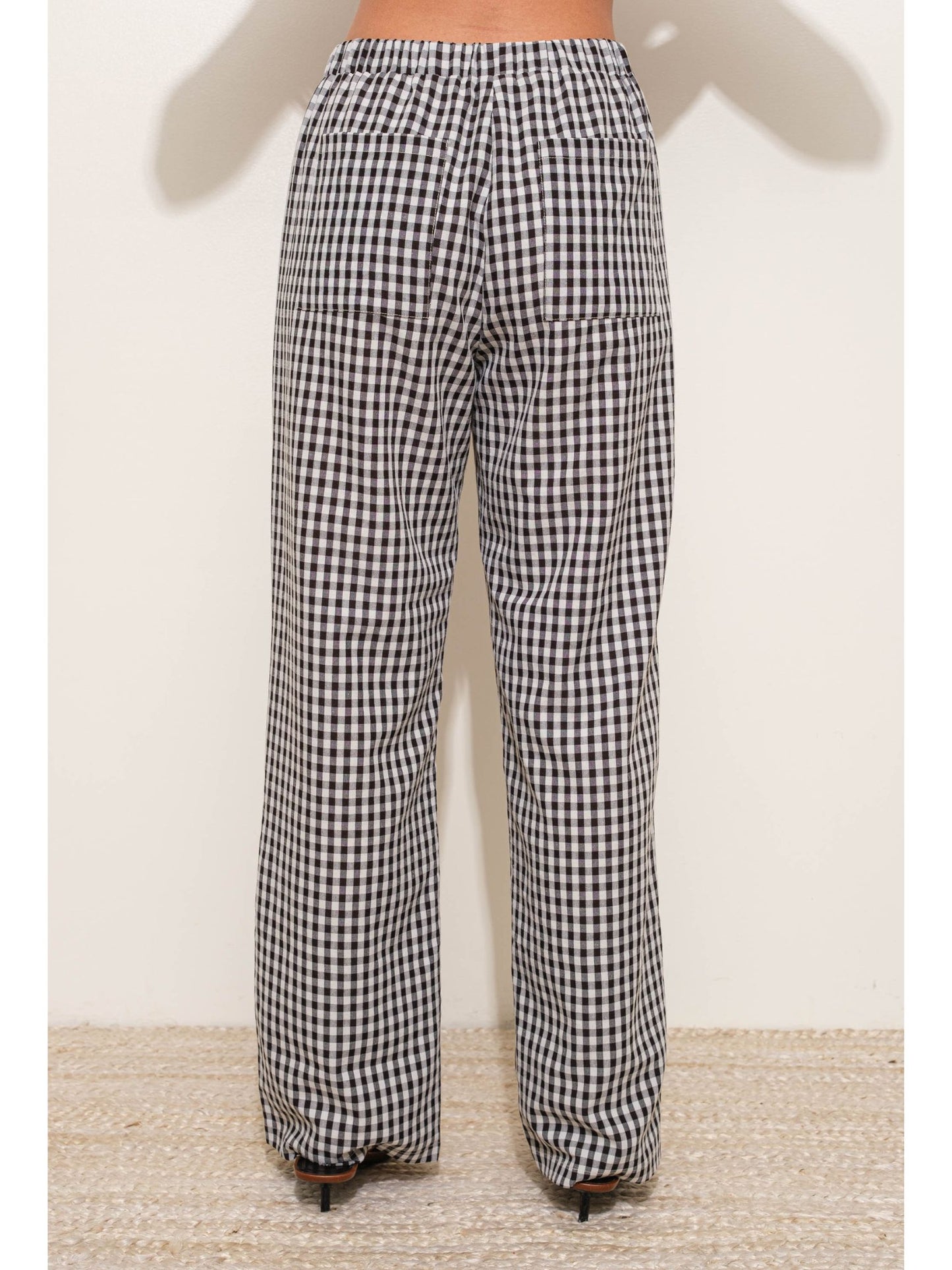 Black Gingham Bottoms