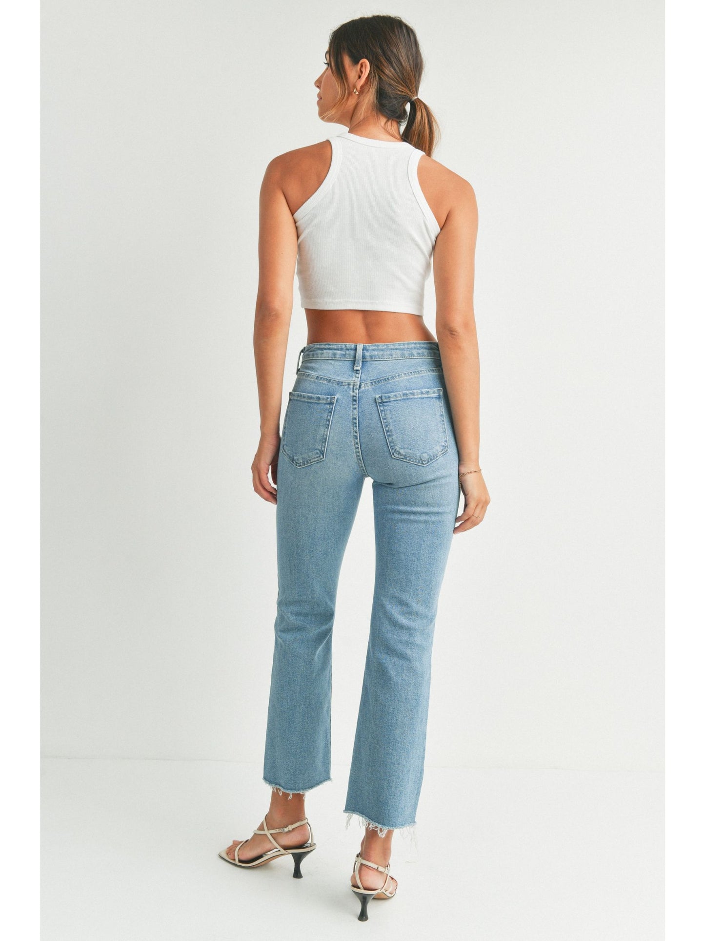 Vintage Cropped Flare Denim