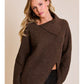 Chocolate Cut Out Ribbed Sweater