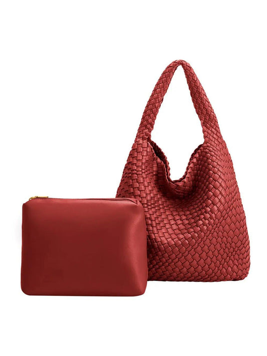 Johanna Red Large Recycled Vegan Shoulder Bag