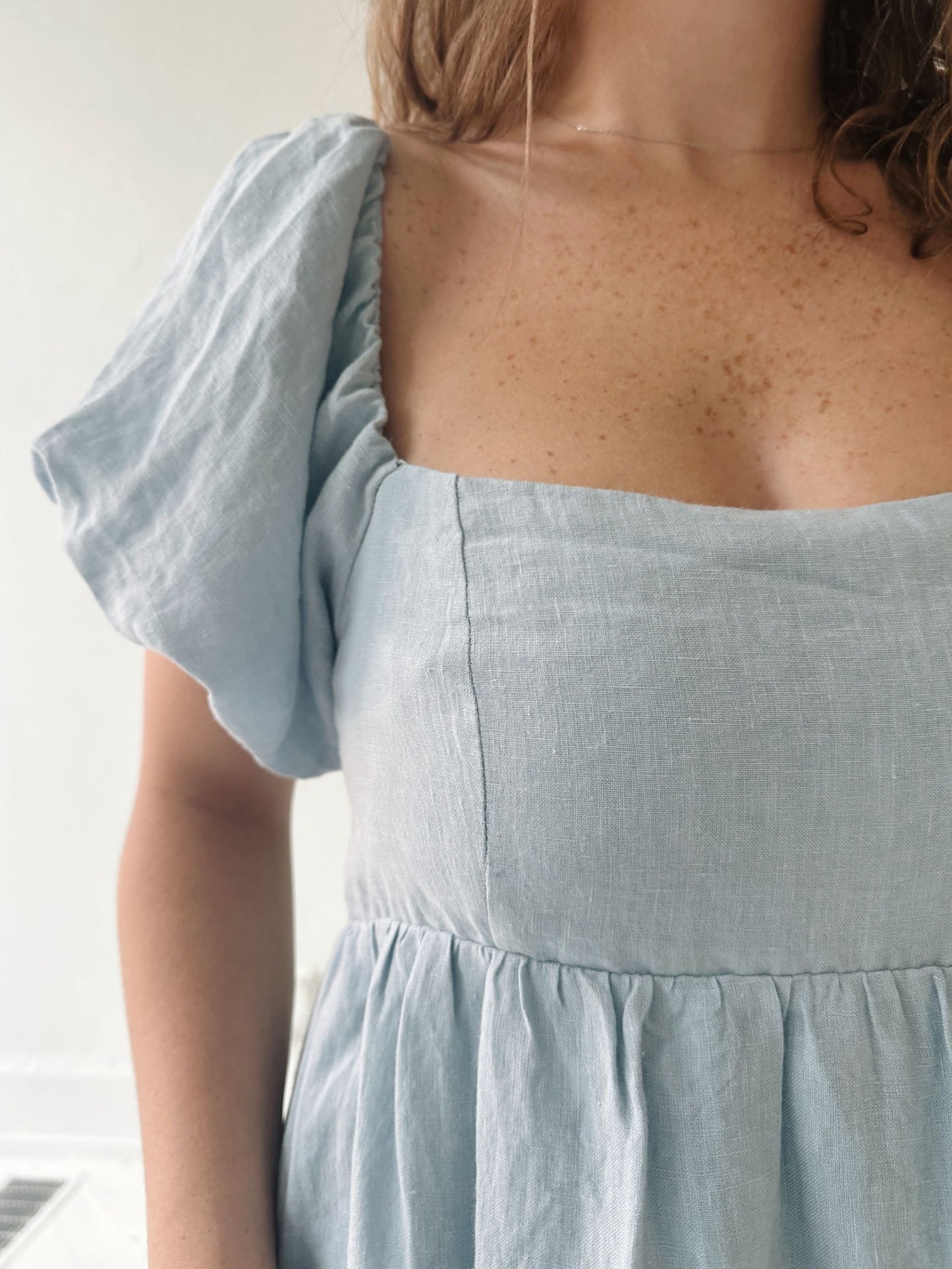 Light Blue Linen Dreams Dress