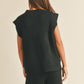 Gracie Sweater Vest Top - Black