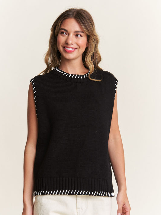 Gigi Contrast Sweater Vest