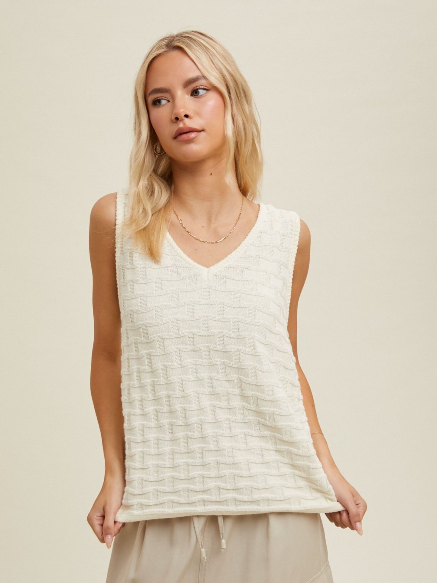 Riley Textured Sweater Tank