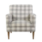 Fabric Upholstered Arm Chair w/ Rubberwood Legs (Pick Up Only)