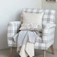 Fabric Upholstered Arm Chair w/ Rubberwood Legs - Pick Up Only