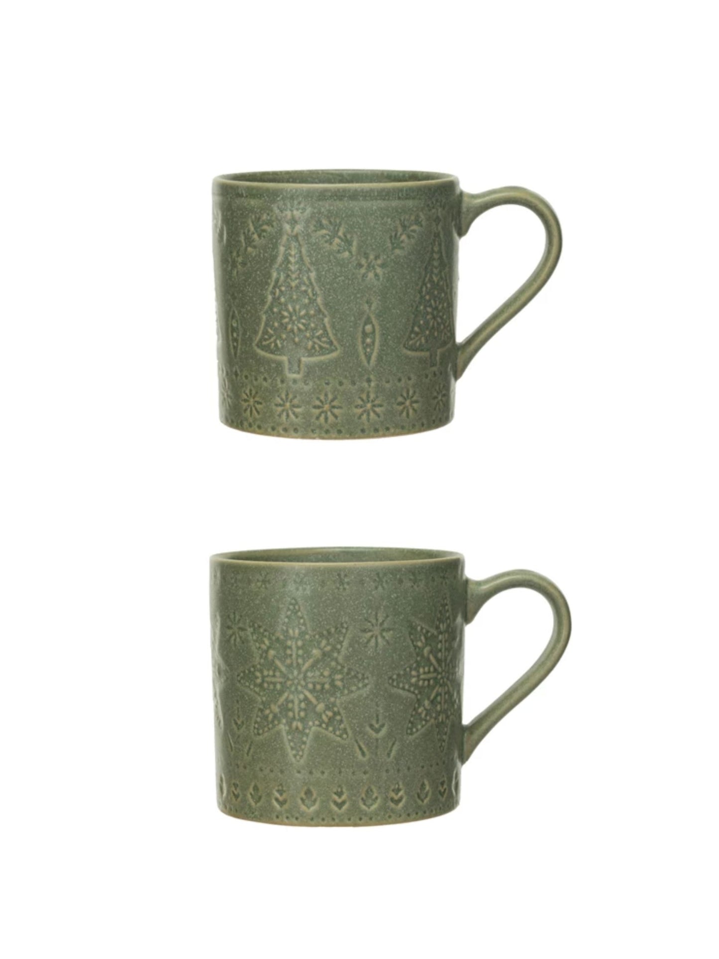 16 oz. Debossed Stoneware Mug, 2 Styles (Each One Will Vary)