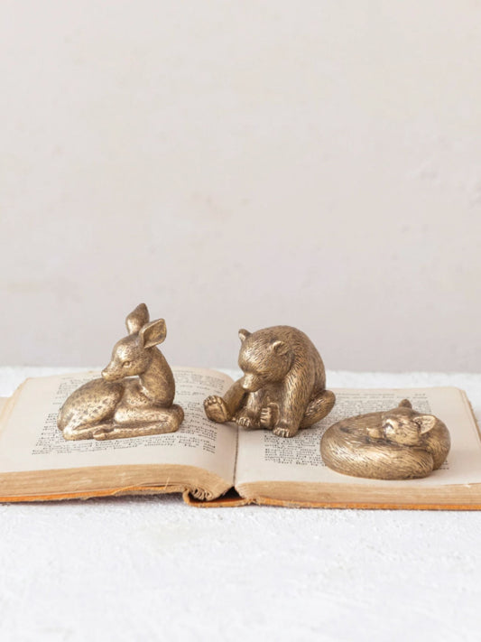 Resin Animal, Antique Gold Finish