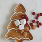 Hand-Painted Ceramic Gingerbread Tree Shaped Platter