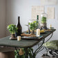 Distressed Green Finish Metal Table