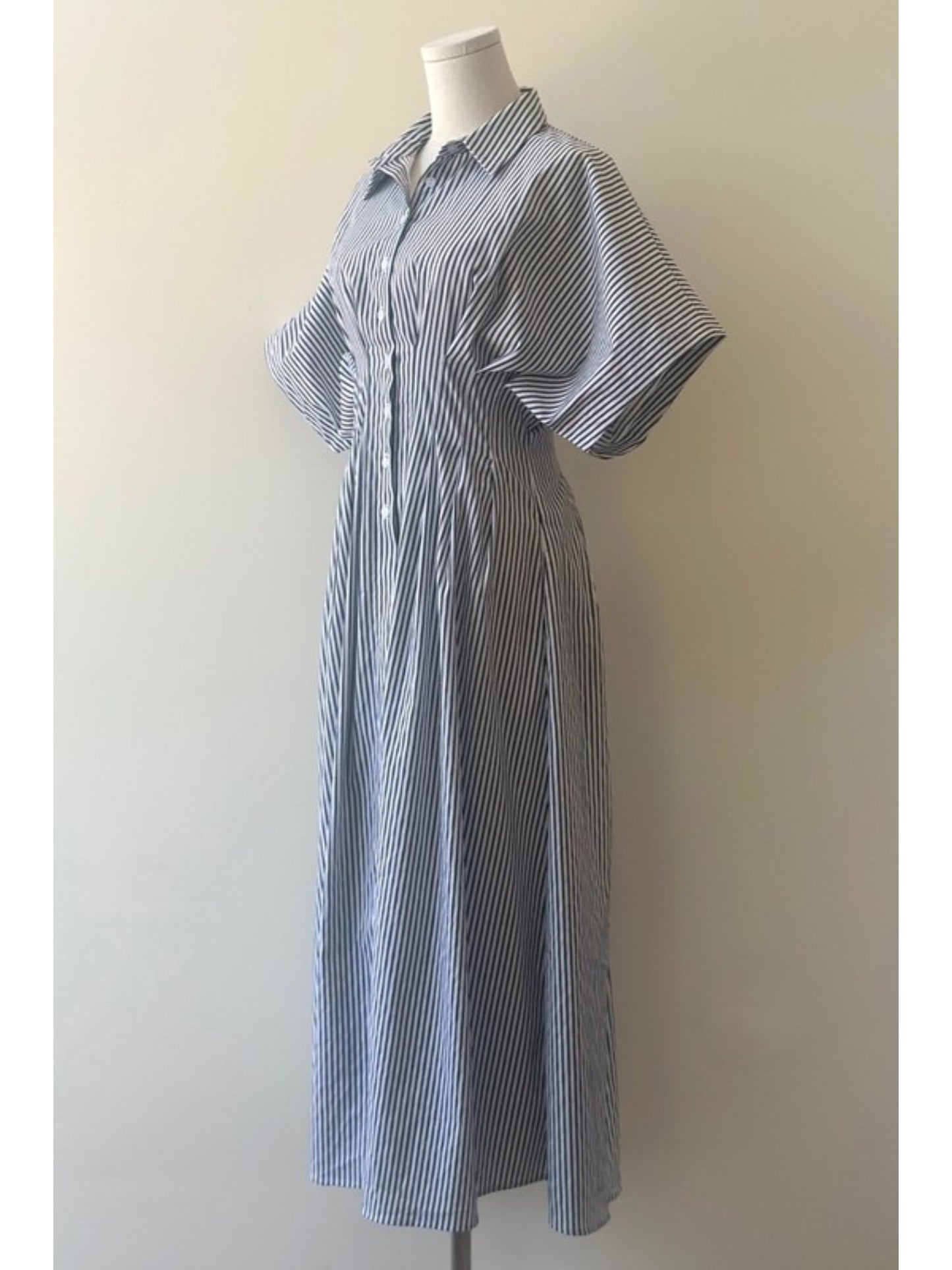 Riviera Pleated Shirt Dress