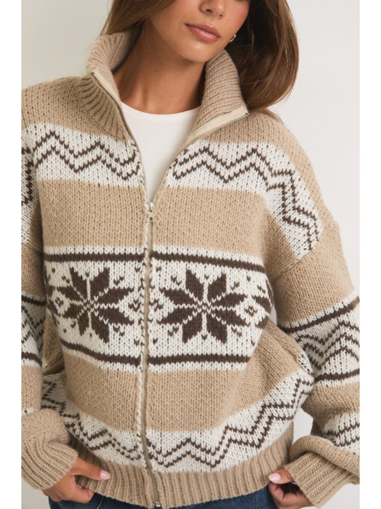 Fair Isle Sweater Jacket