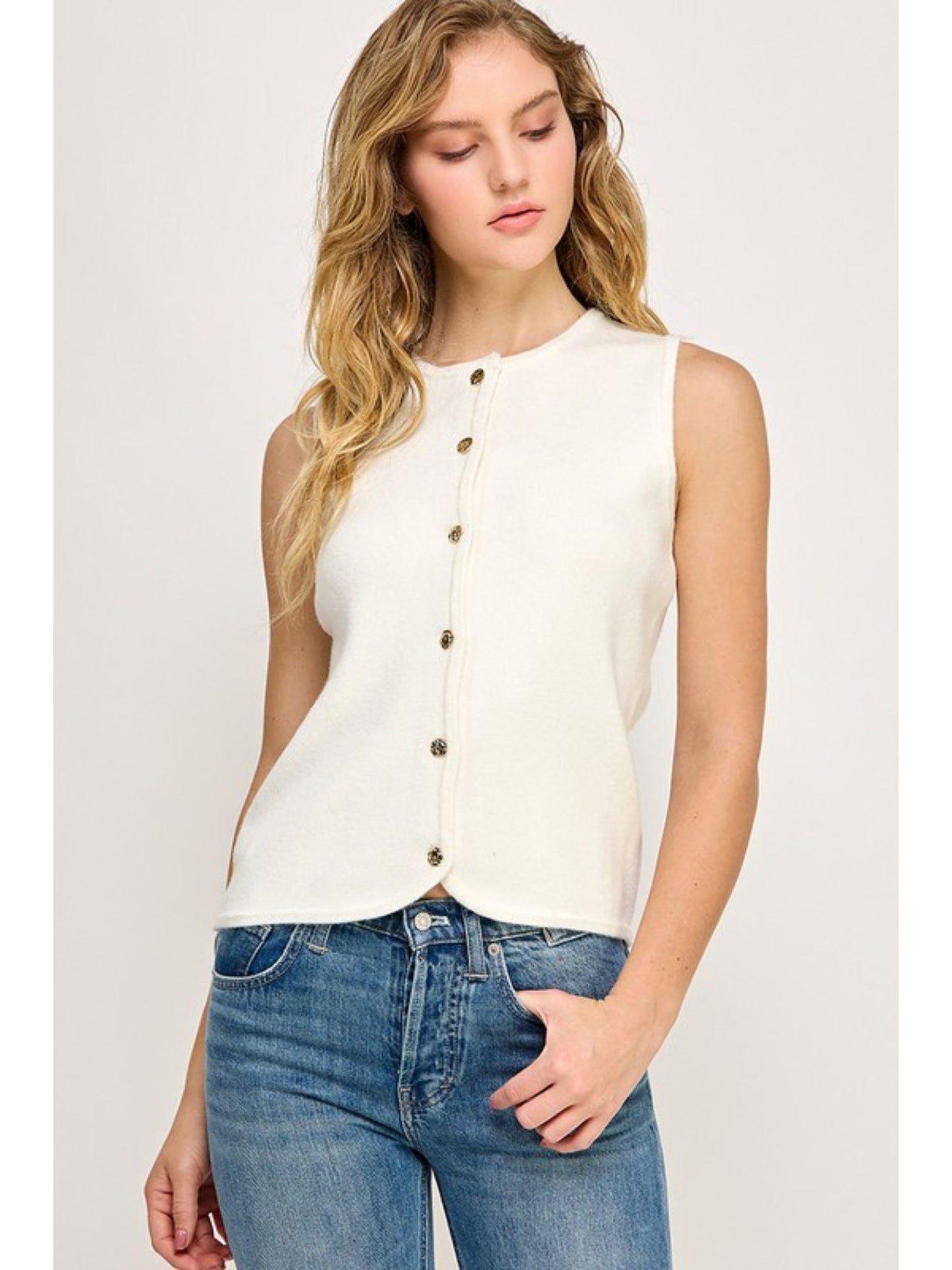 Krista Button Down Sweater Vest