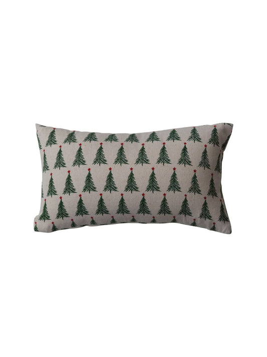 Cotton Tree Printed Lumbar Pillow