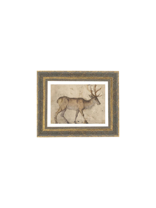 Vintage Reindeer Framed Picture